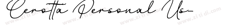 Cerotta Personal Us字体转换